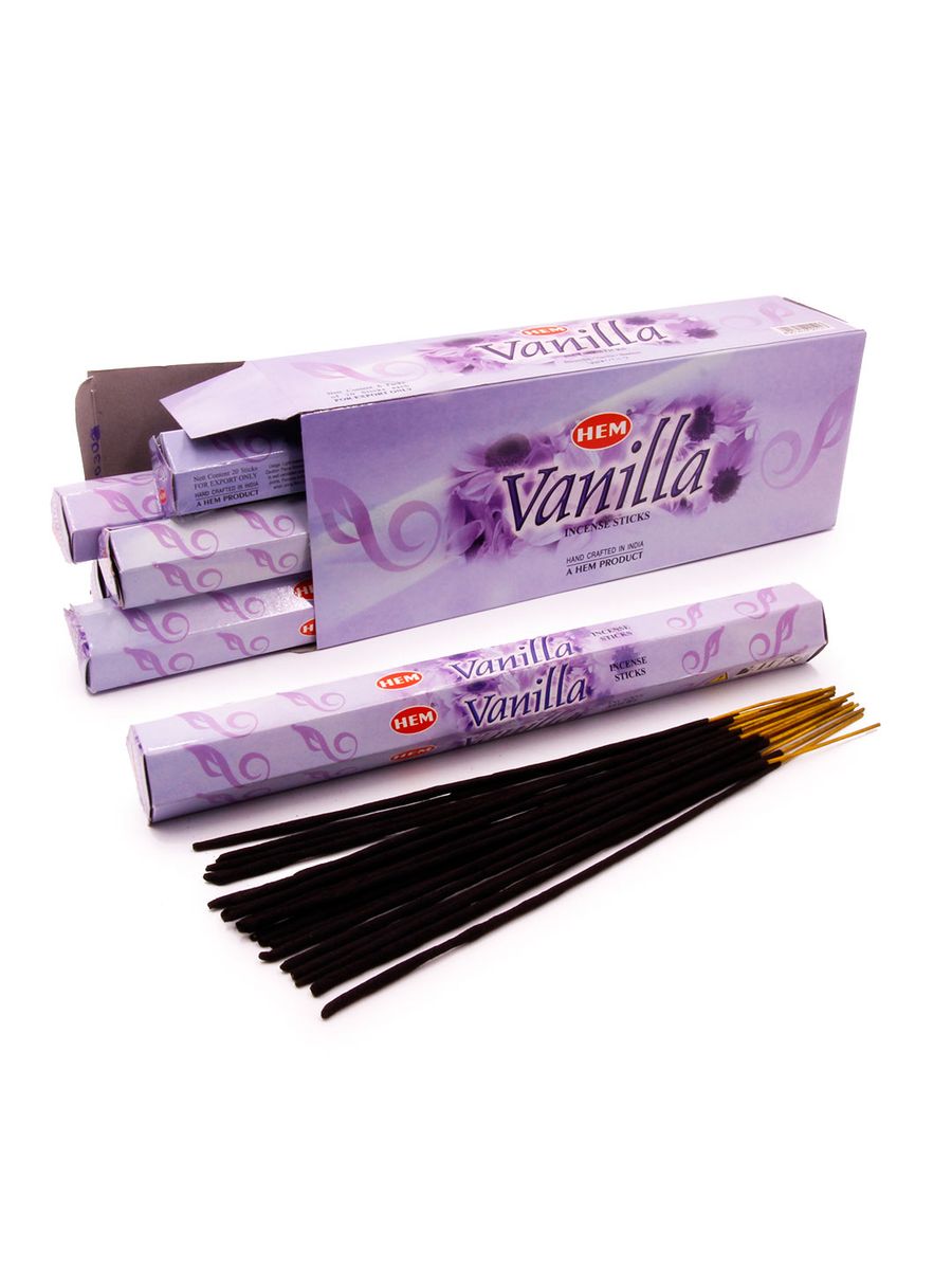 Благовония HEM VANILLA Ваниль Аромат дарует счастье и процветание в супружестве уп-6шт
