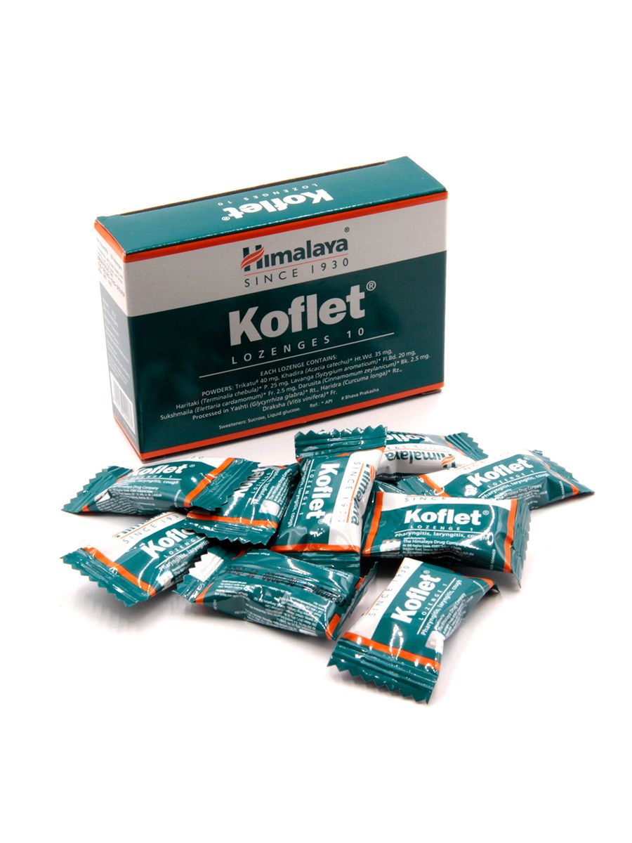 Леденцы от кашля Himalaya Koflet Кофлет 10шт