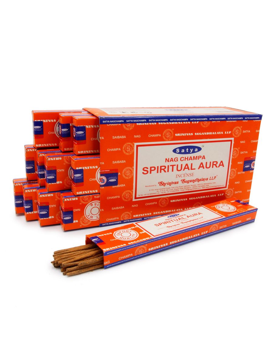 Благовония Satya M 450M15SpA Spiritual Aura Духовная аура 15gm уп-12шт