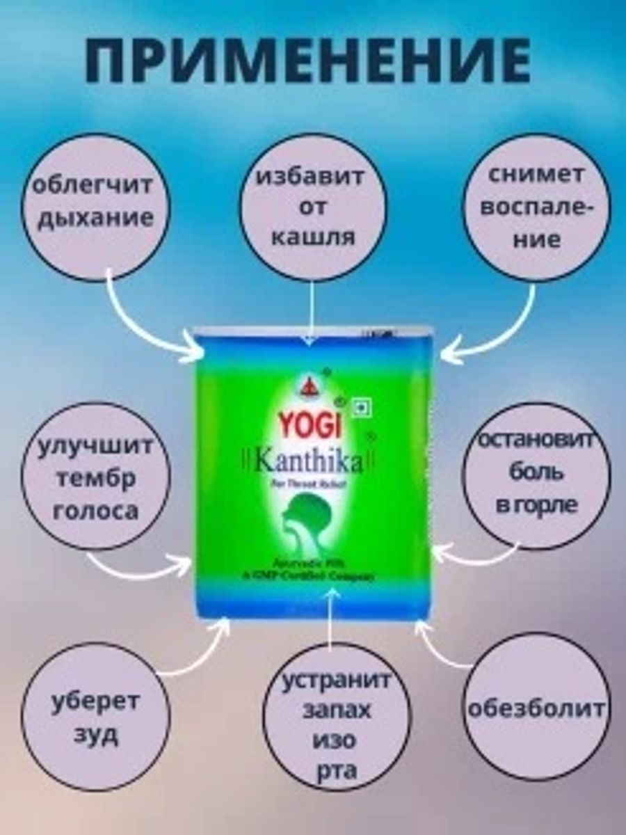 Ayurveda Yogi Kanthika Йоги Кантика драже 140шт
