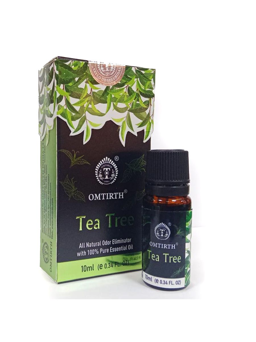 Ароматическое натуральное масло Tea Tree OMTIRTH 10мл Индия