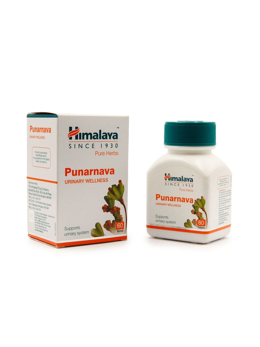 Punarnava Himalaya Пунарнава лечения печени болезни ожирения 60таб