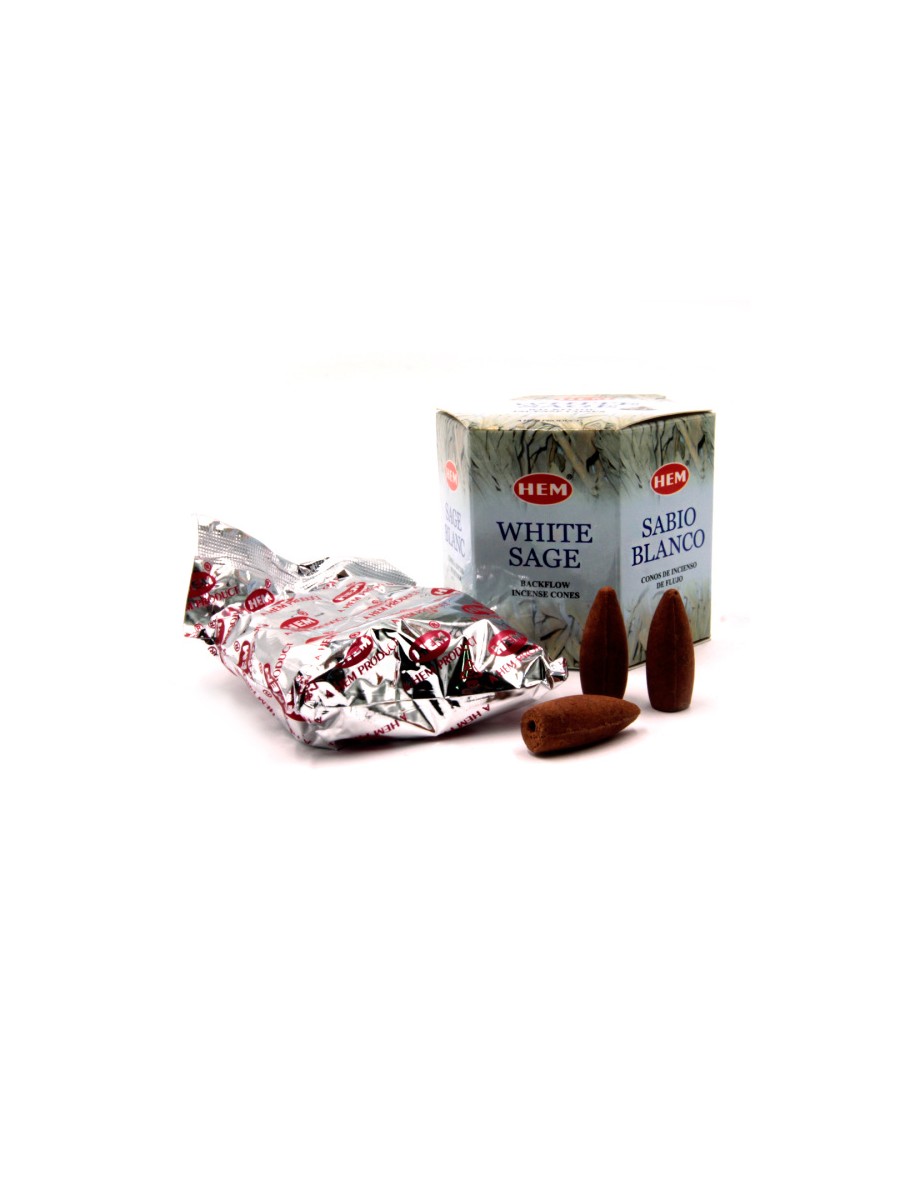 Благовония HEM «пуля White Sage Белый Шалфей» конусы
